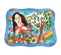 Aviv Judaica Ceramic Woman of Valor Serving Platter Tray Designed by Jessica Sporn