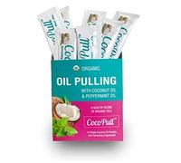 AVIVA PURE CocoPull Organic Coconut Oil Pulling - for Natural White Teeth with 14 Unrefined Coconut Oil Pulling Packets with Organic Peppermint Oil