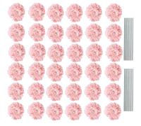 AVIVIHO 35Pcs Blush Hydrangea Artificial Flowers with Stems,Realistic Silk Hydrangeas Bouquet Fake Flowers for Wedding Decor, Table Centerpieces, Baby Shower, Arch,Home Office Party Decoration