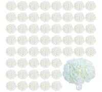 Aviviho 60pcs Hydrangea Artificial Flowers Bulk Ivory Full Fake Hydrangea Silk Flowers with Stems Ivory White Fake Flowers Heads for Wedding Party Home Centerpieces Arch Festival Decoration