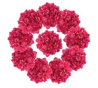 AVIVIHO Hot Pink Hydrangea Artificial Flowers Pack of 10 Full Fake Hydrangea Silk Flowers with Stems for Wedding Home Party Centerpieces Arch Spring Shop Decoration