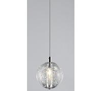 Avivo G4 1.5 Watt LED Bubbles Solid Clear Glass Ball Pendant Light, Silver