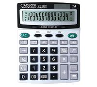 Avizar 14-Digit Dual Power Supply Electronic Desk Calculator, Grey