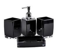 Avizar 4pcs Bathroom Accessories Set Soap Dispenser Tumbler and Soap Dish