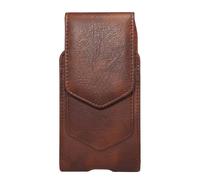 Avizar 6.1" Smartphone Belt Case with Magnetic Clasp and Card Holder, Brown