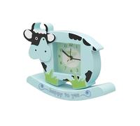 Avizar Analog Alarm Clock for Children with Cow Design, Happy to You Model, Blue