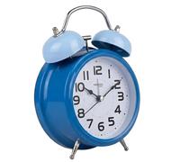 Avizar Analog Table Clock for Bedroom Double Bell Elegant, Blue
