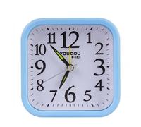 Avizar Analog Table Clock for Bedroom with Alarm Function and Backlight, Blue
