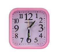 Avizar Analog Table Clock for Bedroom with Alarm Function and Backlight, Pink