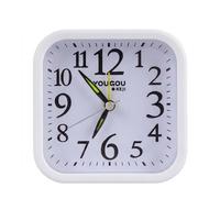 Avizar Analog Table Clock for Bedroom with Alarm Function and Backlight, White