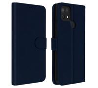 Avizar Back Cover Oppo A15 Full Function Wallet, Night blue