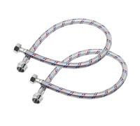 Avizar Braided Flexible Hose 50cm for F1/2 M1/2 Sanitary Connections, Grey