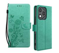 Avizar Butterfly Flower Case for Honor 400 Lite Wallet with Lanyard, Green