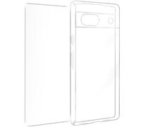 Avizar Case for Google Pixel 7a Silicone Gel and 9H Beveled Edge, Transparent