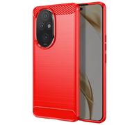 Avizar Case for Honor 200 Pro Silicone Design Brushed Effect Red, Red