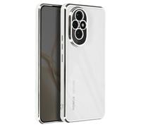 Avizar Case for Honor 200 Pro Transparent Back Contour Chrome effect, Silver