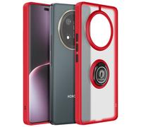Avizar Case for Honor Magic 7 Lite with Metal Ring Video Support, Red