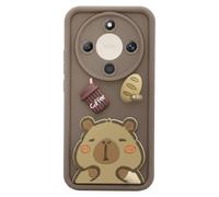 Avizar Case for Honor Magic 8 Lite with 3D Capybara Motifs and Raised Edge