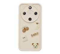Avizar Case for Honor Magic 8 Lite with 3D Kawaii Bear Motifs and Raised Edge