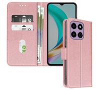 Avizar Case for Honor X6b Clapet Wallet and Video Holder, Rose Gold
