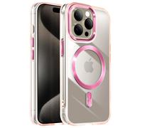 Avizar Case for iPhone 15 Pro Back Cristal Color, Rose Gold