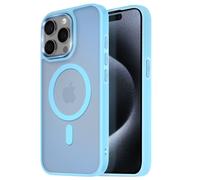 Avizar Case for iPhone 15 Pro Max Back Mat Frosty Surround, Light Blue