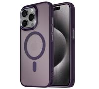 Avizar Case for iPhone 15 Pro Max Back Mat Frosty Surround, Purple
