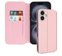Avizar Case for iPhone 16 Clapet Card Holder and Video Holder, Rose Gold