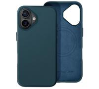 Avizar Case for iPhone 16 in High Quality Vegan Leather, Blue Green