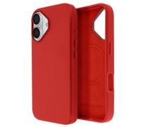 Avizar Case for iPhone 16 in High Quality Vegan Leather, Red