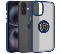 Avizar Case for iPhone 16 Plus Metal Ring Video Support, Night blue