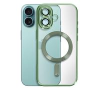 Avizar Case for iPhone 16 Plus Silicone Contour Chrome, Dark Green