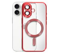 Avizar Case for iPhone 16 Plus Silicone Contour Chrome, Red