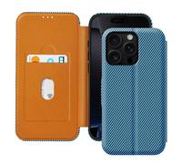 Avizar Case for iPhone 16 Pro Max Fibre Carbon Video and Anti-RFID Support, Blue