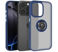 Avizar Case for iPhone 16 Pro Metal Ring Video Support, Night blue