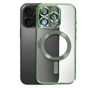 Avizar Case for iPhone 16 Pro Silicone Contour Chrome, Dark Green