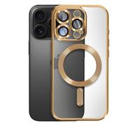 Avizar Case for iPhone 16 Pro Silicone Contour Chrome, Gold