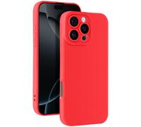Avizar Case for iPhone 16 Pro Silicone Smooth Camera Block Protected, Red