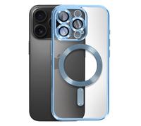 Avizar case for iPhone 16 Pro with ultra-elegant chrome trim, Light Blue