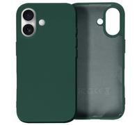 Avizar Case for iPhone 16 Semi-rigid Soft-touch Anti-traces, Dark green