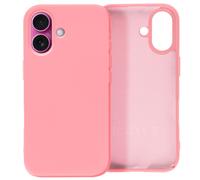 Avizar Case for iPhone 16 Semi-rigid Soft-touch Anti-traces, Light pink