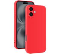 Avizar Case for iPhone 16 Silicone Smooth Camera Block Protected, Red
