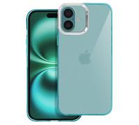 Avizar Case for iPhone 16 Soft Smoke Contour Camera Metallic, Turquoise