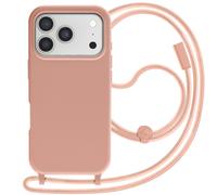 Avizar Case for iPhone 17 Pro Soft Touch Series with Neck Strap, Champagne pink