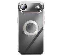 Avizar Case for iPhone Air with Chrome Edge in Soft Silicone, Silver