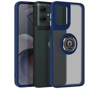 Avizar Case for Moto G55 Metal Ring Video Support, Night blue