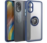 Avizar Case for Oppo A38 Metal Ring Video Support, Night blue