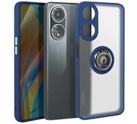 Avizar Case for Oppo A58 Metal Ring Video Support, Night blue