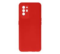 Avizar Case for Oppo A94 5G Silicone Semi-rigid Soft Touch, Red