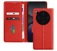Avizar Case for Oppo Find X8 Pro Clapet Wallet and Video Holder, Red